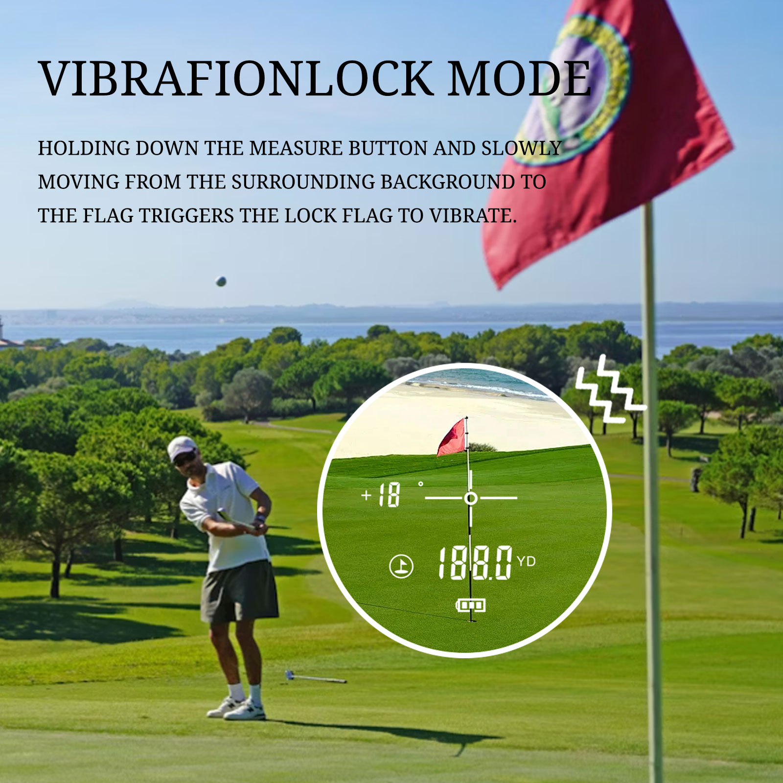 充電式傾斜補正機能付きフラッグロック振動距離計 650m レ - Rangefinder Laser Golf のレビューと価格
