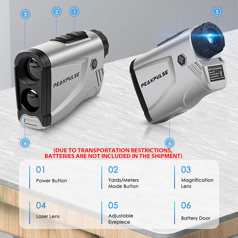 狩猟距離計 650 ヤードレーザー距離計 6 倍倍率振動角度 - Rangefinder Laser Golf のレビューと価格