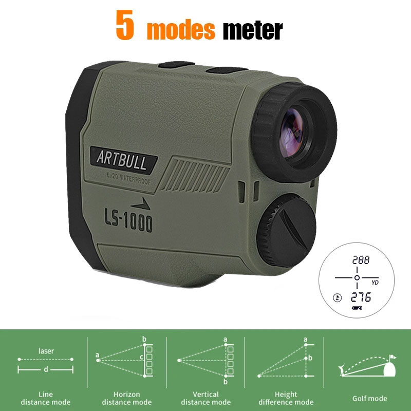 ARTBULL レーザー距離計狩猟屋外 1200 メートル  - Rangefinder Laser Golf のレビューと価格